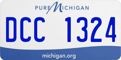 MI license plate DCC1324