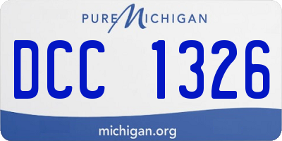 MI license plate DCC1326