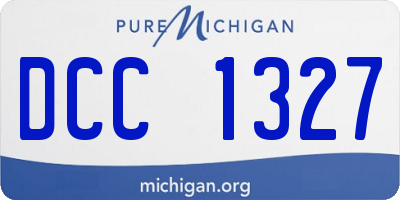MI license plate DCC1327