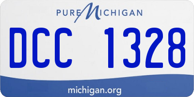 MI license plate DCC1328
