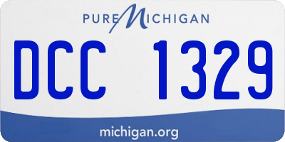 MI license plate DCC1329