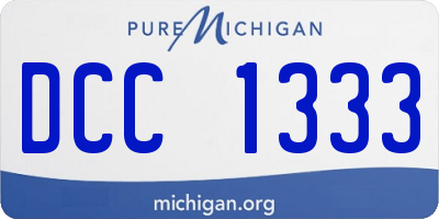 MI license plate DCC1333