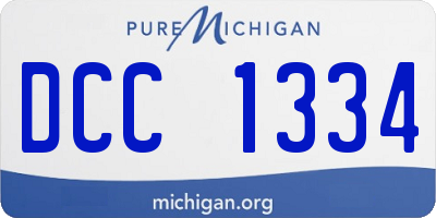 MI license plate DCC1334