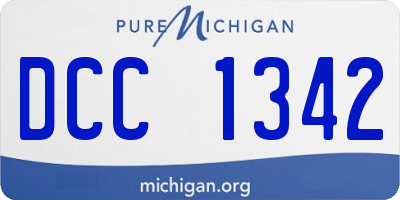 MI license plate DCC1342