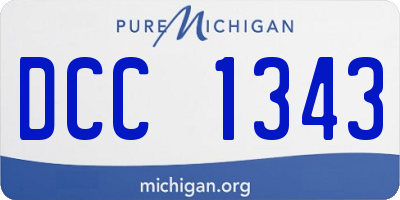 MI license plate DCC1343