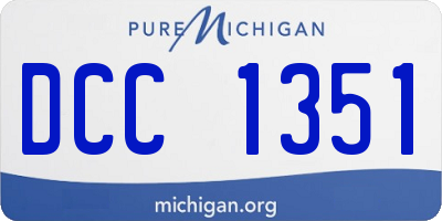 MI license plate DCC1351