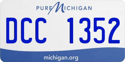 MI license plate DCC1352