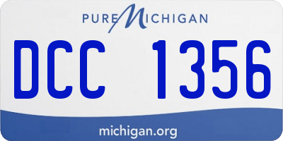 MI license plate DCC1356