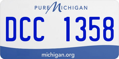 MI license plate DCC1358