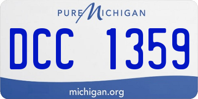 MI license plate DCC1359