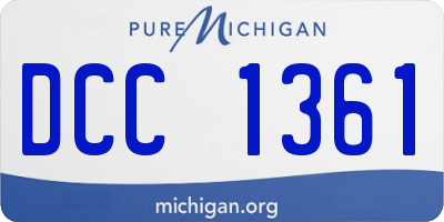 MI license plate DCC1361