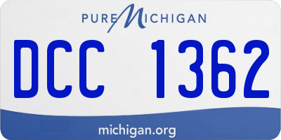 MI license plate DCC1362