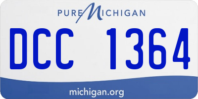 MI license plate DCC1364