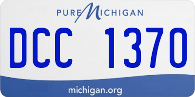 MI license plate DCC1370