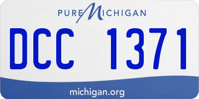 MI license plate DCC1371
