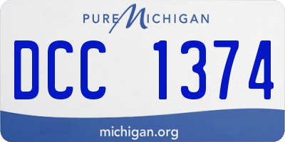 MI license plate DCC1374