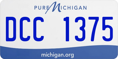 MI license plate DCC1375