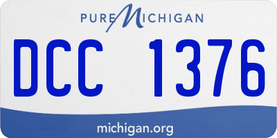 MI license plate DCC1376
