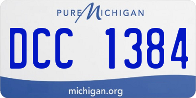 MI license plate DCC1384