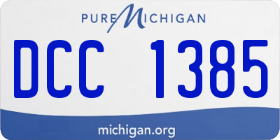 MI license plate DCC1385