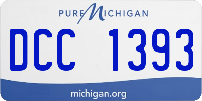 MI license plate DCC1393