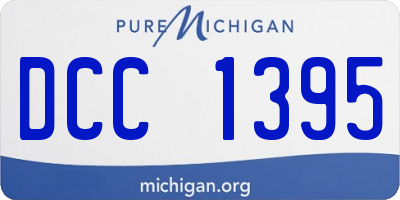 MI license plate DCC1395