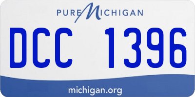 MI license plate DCC1396