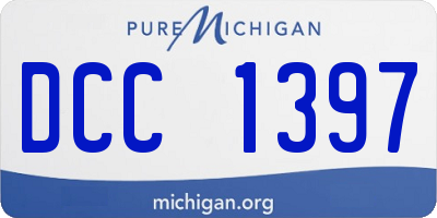 MI license plate DCC1397