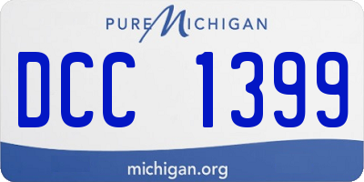 MI license plate DCC1399