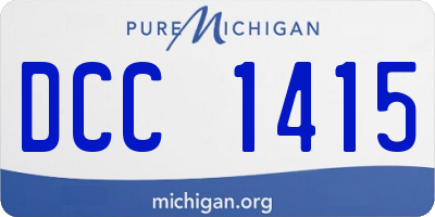 MI license plate DCC1415