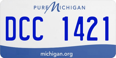 MI license plate DCC1421