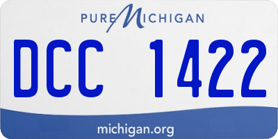 MI license plate DCC1422