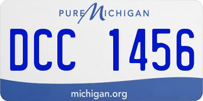 MI license plate DCC1456