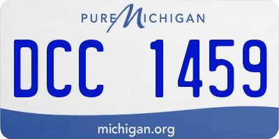 MI license plate DCC1459