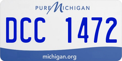 MI license plate DCC1472