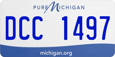 MI license plate DCC1497