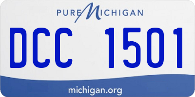 MI license plate DCC1501