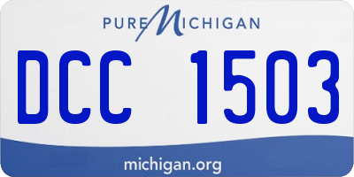 MI license plate DCC1503