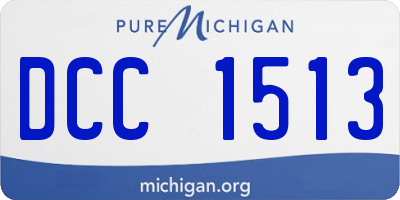 MI license plate DCC1513