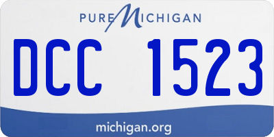 MI license plate DCC1523