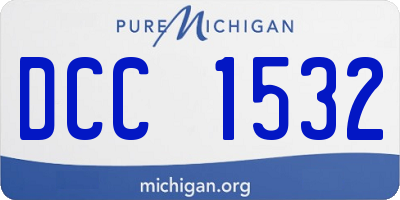 MI license plate DCC1532