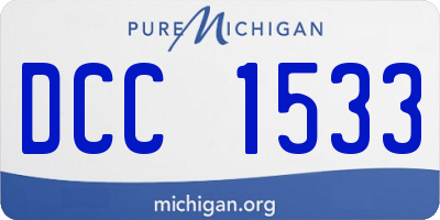 MI license plate DCC1533