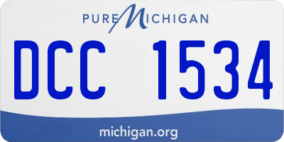 MI license plate DCC1534