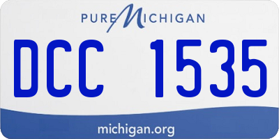 MI license plate DCC1535