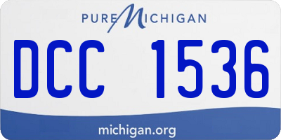 MI license plate DCC1536