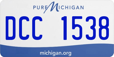 MI license plate DCC1538