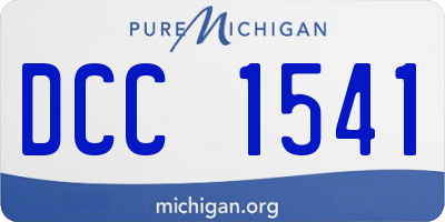 MI license plate DCC1541