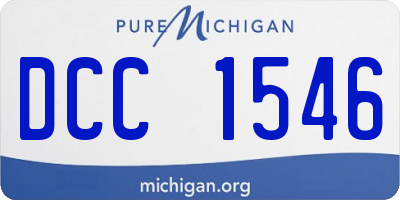MI license plate DCC1546