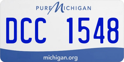 MI license plate DCC1548
