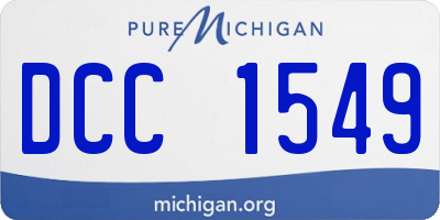 MI license plate DCC1549